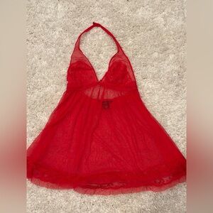 Victoria Secret Red Babydoll Lingerie